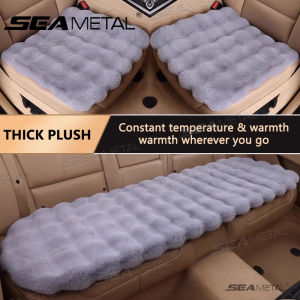 SEAMETAL Plush Car Seat Cover Thicken Winter Warm Auto Seat Cushion Ultra-Soft Universal Front Rear Vehicle Seat Protector Cover