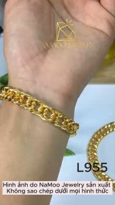 Vòng Tay Lắc Xích Nam Nữ Mạ Vàng L955 bản ngang 1cm