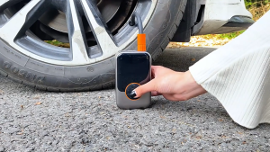 Joysync Dual Screen Display  LED Light Wireless Portable Car Air Pump with Type-C Fast Charging Suitable for Cars Motorcycles & Bikes