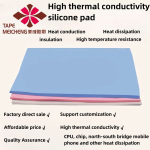 Insulating Thermal Conductive Silicone Spacer CPU Thermal Conductive Heat Dissipative Insulating Silicone Spacer Laptop Memory Graphic Card High Thermal Conductive Silicone Stickers 400mm Length * 200mm Width