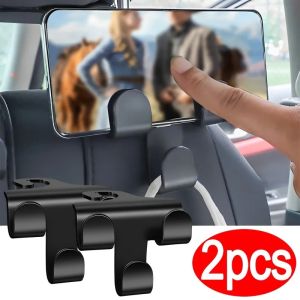 2pcs Multifunctional Car Rear Seat Hook Phone Holder Interior Storage Holder Hanger Car Seat Organizer Hooks Accessories