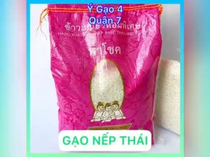 Gạo Nếp Thái 1Kg hút chân không - Chiết ra từ bao 50kg nhập khẩu Thái Lan – Cơm nếp dẻo mùi thơm nhẹ đặc trưng