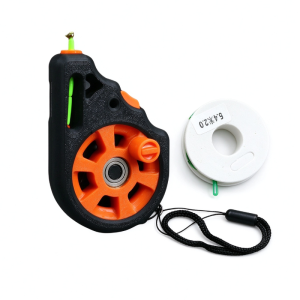 HLINKEY 1/2PCS Portable Pocket Fishing Reel Mini Hand Crank Wheel 10.2x6.8x4cm Lightweight Handheld Rodless Line Winder With Lanyard For Outdoor Anglers Travel Camping