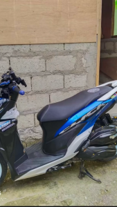 HONDA WAVE 125 Black indo concept seat cover Liha texture with side checkered tahi makapal