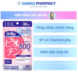 Viên uống DHC Biotin ngăn rụng tóc hỗ trợ mọc tóc Biotin gói 30 viên (30 Ngày)