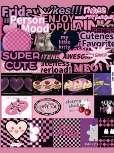 Korean Style Stickers Y2K Retro INS Pink English Planner Decor Small Pattern Decals for Water Cup Mobile Phone Case iPad Notebook Computer Luggage Box Tablet High Aesthetic Decoration