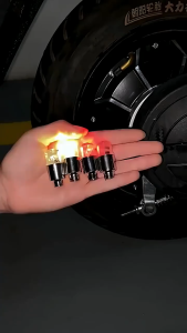 4Pcs Tutup Pentil LED Ban Motor Mobil Sepeda Warna Warni Car Tyre Wheel LED