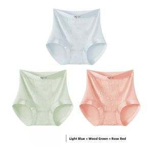 MiiOW | Antibacterial High Waist Modal Womens Underwear Pure Cotton Ladies Triangle Panties Comfortable Breathable Feminine Hygiene