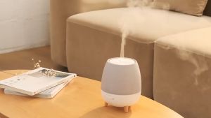 300ml เครื่องพ่นอโรม่า FREE น้ำมันหอมระเหย Aroma Diffuser พ่นไอน้ำ น้ำมันหอมระเหย