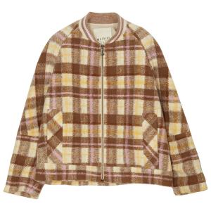 เสื้อแจ็คเก็ตผู้หญิงฤดูหนาวใหม่สไตล์ย้อนยุคสีสันสดใส ปกสเวตเตอร์ สเวตเตอร์คอวี ซิป ปกโปโล ผ้าขนสัตว์ผสม