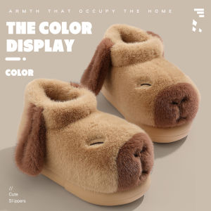 Dép Trẻ Em Bằng Cotton Mùa Đông Ấm Áp Dễ Thương Đế EVA Chống Trượt Cho Bé Trai Và Bé Gái Đi Trong Nhà Và Ngoài Trời