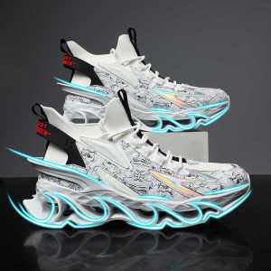 Brand Blade Mens Running Shoes Sporty Youth Trendy Streetwear Coconut Shoes Breathable Mesh Upper Rubber Outsole