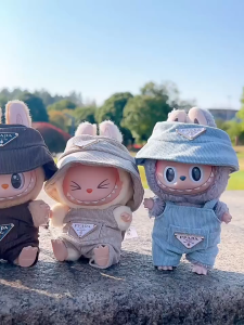 Labubu ready-made doll third generation Laubub doll large-sized clothing brand-name belt