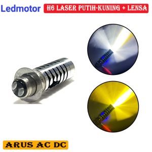 Lampu LED Depan H6 Laser 2 Warna Plus Senja Biru Motor Matic & Bebek