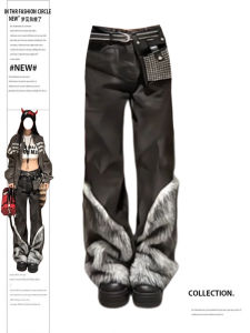 Retro Washed High Waist Bell Bottom Denim Jeans Womens Spring Street Style Torn Frayed Wide Leg Pants Loose Fit Long Pants