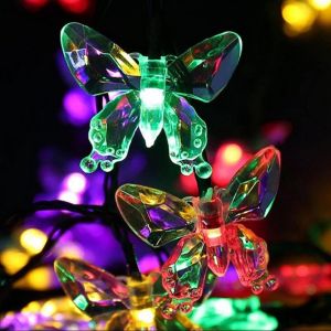 Solar garden Lights Outdoor Waterproof insect Solar Butterfly Lights for Porch Market Backyard Yard Party Wedding Gazebo Outdoor Decoration Lights