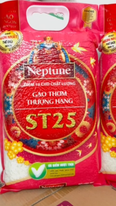 Gạo Thơm Thượng Hạng Neptuen ST25 Túi 5Kg-Dẻo Thơm Mềm Cơm