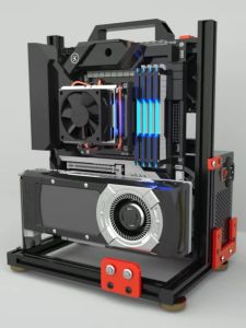 Hợp Kim Nhôm Kính Cường Lực Vỏ Máy Tính Máy Tính Để Bàn Được Cá Nhân Hóa Sáng Tạo Với Tản Nhiệt Làm Mát Bằng Không Khí Nguồn Điện Trên