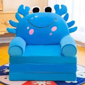 Foldable Childrens Sofa Bed Cartoon Cute Nursery Baby Small Sofa Detachable Washable Three-layer Lazy Seat Kids Furniture