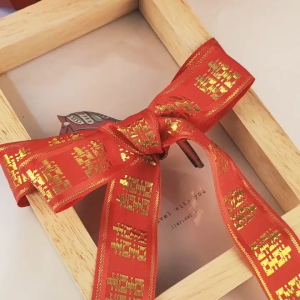 Ruy băng cưới đỏ chữ Phúc khổ 25cm x 22m