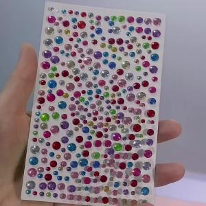 2 piece of 325 sparkling gemstone stickers pasted on the face tattoos eyes rhinestones jewelry 3/4/5mm mixed wedding party