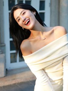 Korean Style Chic White off-Shoulder Long Sleeves Knitwear Womens Fall and Winter Inner Wear Sweater Bottoming Shirt Silm off-the-Shoulder Tops