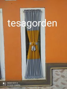 Gorden jendela minimalis kupu-kupu tirai jendela gorden ikat pita tengah