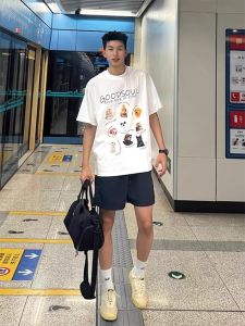 Quick-Drying Thin Nylon Ice Silk Navy Shorts