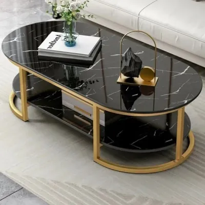 RJP FURNITURE Meja Ruang Tamu Minimalist Modern Aestethic - SHILO Versi 2