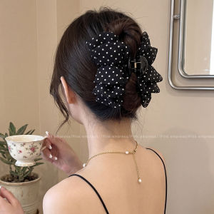 PINK EMPRESS | Polka Dot Bow Big Hair Clip