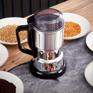 Multipurpose Grinding Portable Electric Coffee Grinder Household Stainless Steel Grinder for Seeds Spices Herbs Nuts EU Plug