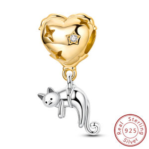 Hạt Charm Bạc 925 Sterling Hình Bướm Đom Đóm Phát Sáng Mặt Dây Chuyền Cho Vòng Tay Charm Động Vật Phát Sáng Trang Sức Zircon