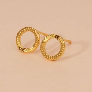 Chow Sang Sang 周生生 Essence  999 24K Pure Gold Earrings 94290E