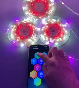 Bộ mạch điều khiển đèn led 5V 3 Pin kết nối và điều khiển bằng App smartphone