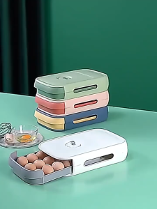 Portable Egg Storage Box Egg Fresh Box Refrigerator Tray Container Double Layer Egg