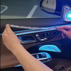 For Mercedes Benz C GLC E Class W206 X254 W214 CLE W236 AMG GT EQE EQS Car Crystal Reading Light Cover Door Handle Light Frame
