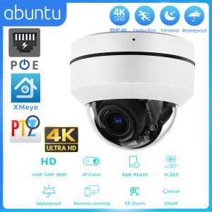 8MP 4K POE PTZ IP Camera Outdoor Waterproof Metal Vandal-proof CCTV Security Surveillance Camera 5MP Home Ceiling Dome Camera