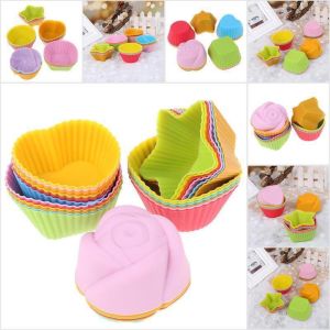 🔥Baking Cup Liner Baking Molds Multiple Shape Silicone Cupcake Mould Maker Mold Tray Diy Cake Tools LovelylifeFu👍