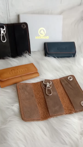 Promo Dompet kunci Kulit Asli Model Lipat Gantungan Kunci STNK Mobil Motor Kulit Asli Dompet Lokal