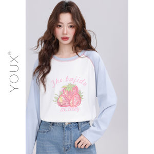 YOUXIANG | Áo Thun Dài Tay Phong Cách Hàn Quốc cho Phụ Nữ vào Đầu Mùa Thu