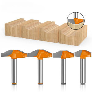 6mm 1/4" Shank Milling Cutter Wood Carving Door Frame Router Bits For Wood Carbide Door Cabinet Bits Woodworking Tenon Cutter
