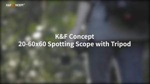 K&F CONCEPT 20-60x60 Spotting Scopes for Target Shooting Waterproof Spotter Scope with Tripod&Phone Adapter 131-66ft/1000yds BAK4 45°Angled Eyepiece Range Scope for Bird Watching Wildlife Hunting