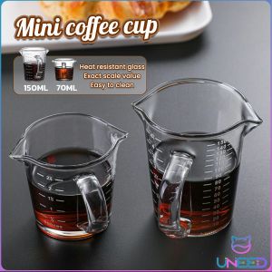 Need Mini Coffee Milk Cup Glass With Handle Multi-functional Taste Dish 70ml / 150ml