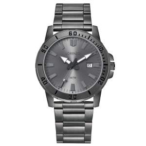 Jam tangan pria original lorenzo silver jam tahan air jam tangan cowok fashion l