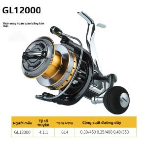 LINNHUE GL2800-7800 8800 10000 12000 Câu Cá Máy Toàn Thân Kim Loại Nước Mặn Lớn Máy Cho Đại Dương Sông Hồ Câu Cá Biển