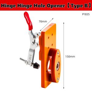 Woodworking 35mm Hinge Hole Opener Hinge Jig Hole Puncher Drilling Positioning Guide Locator for DoorCabinetWardrobeCupboard