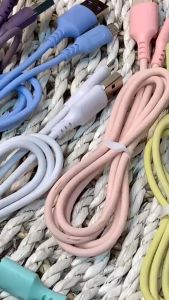 Flashee Kabel Data Type C Macaron Pastel Aesthetic Fast Charger High Quality Kabel Charger Macaron Pastel Lucu