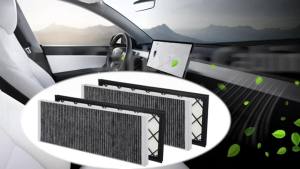 Bộ Lọc Không Khí Trong Cabin YONGRUN 4 Chiếc Bộ Lọc Than Hoạt Tính Dành Cho Tesla Y-Shaped Juniper 2025 2024 - Hệ Thống Lọc Không Khí Hoàn Chỉnh