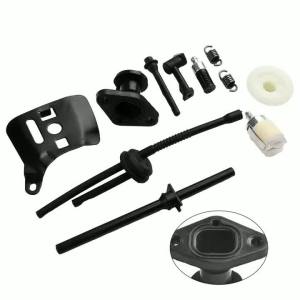 10pcs Chainsaw Repair Kit For Chinese 2500 25cc 2-Stroke Small Fuel Oil Hose Filter Worm Gear Intake Manifold Bar Plat Garden