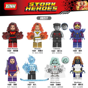 X-Men Building Blocks X0277 Phoenix Woman Super Hero White Queen Ice Man Assembly Toy Compatible with Domestic Products